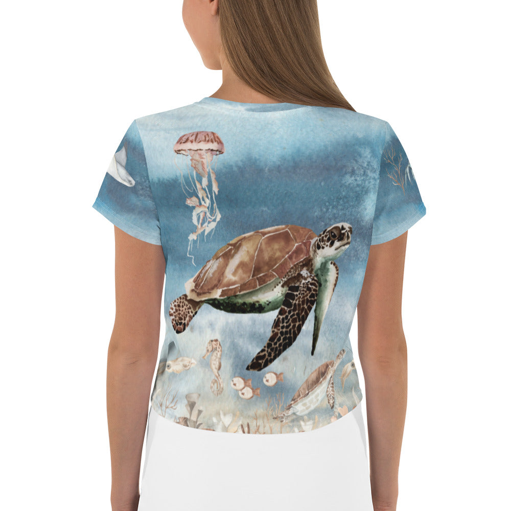 Sanibel Strong Crop Top - Dolphin Sea Life