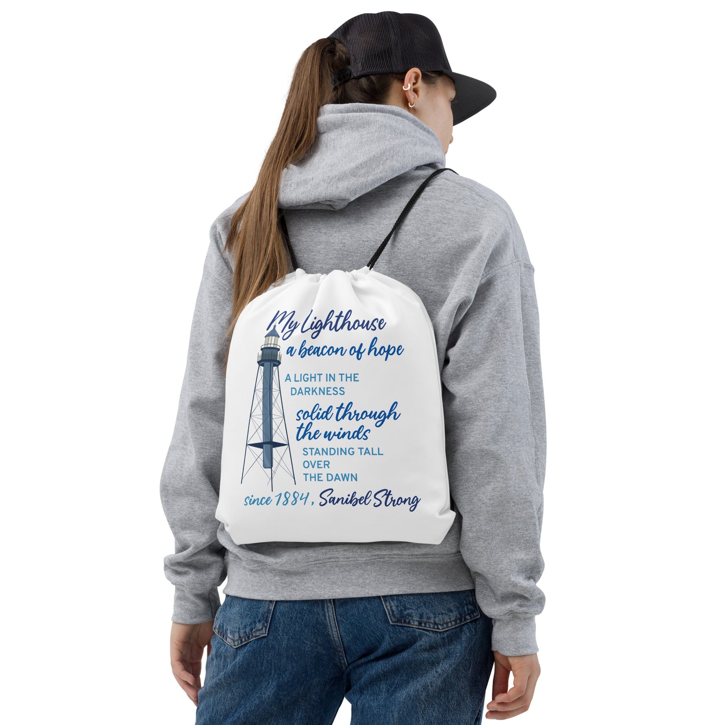 My Lighthouse Poem - Drawstring Bag