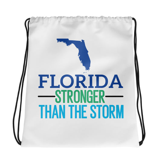 Florida Stronger Than The Storm Drawstring Bag