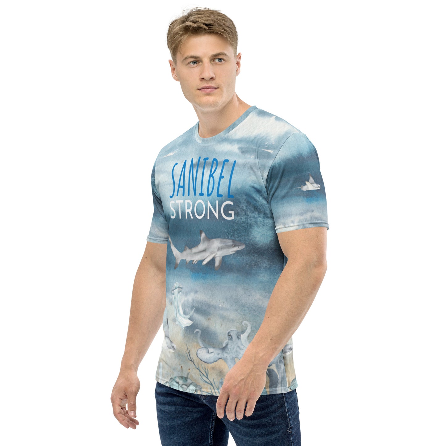 Sanibel Strong Men's Shirt - Shark Sea Life