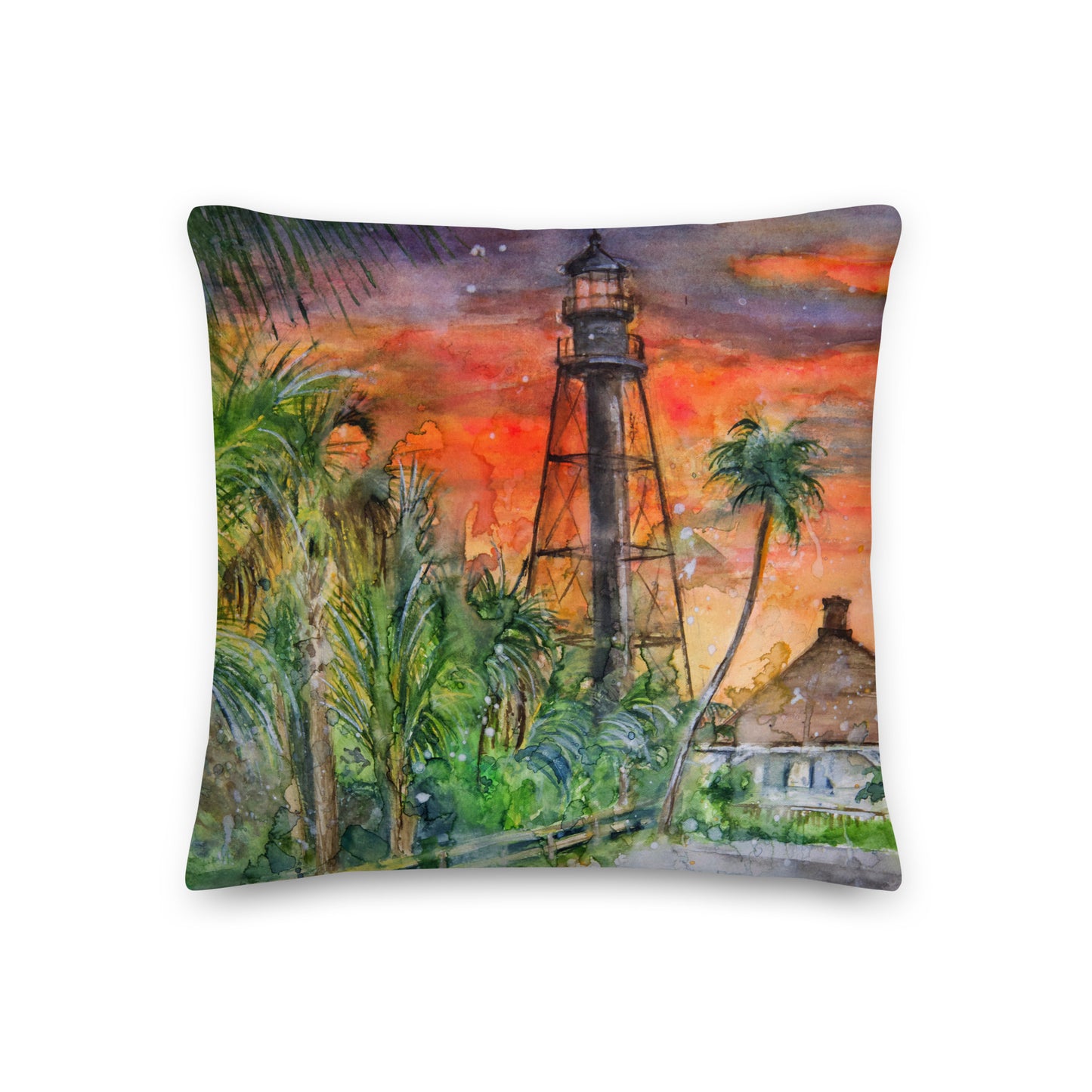 Sanibel Lighthouse Scott Kish Premium Pillow