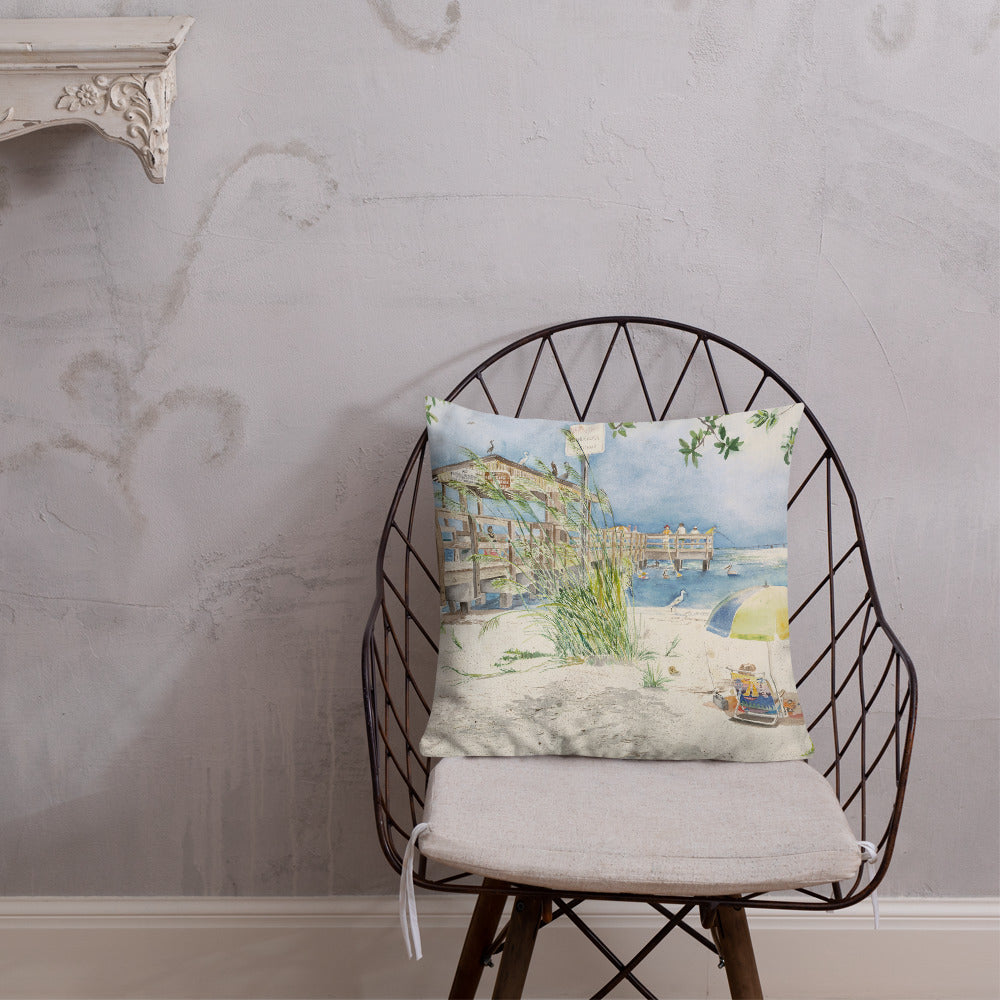 Sanibel Fishing Pier Premium Pillow