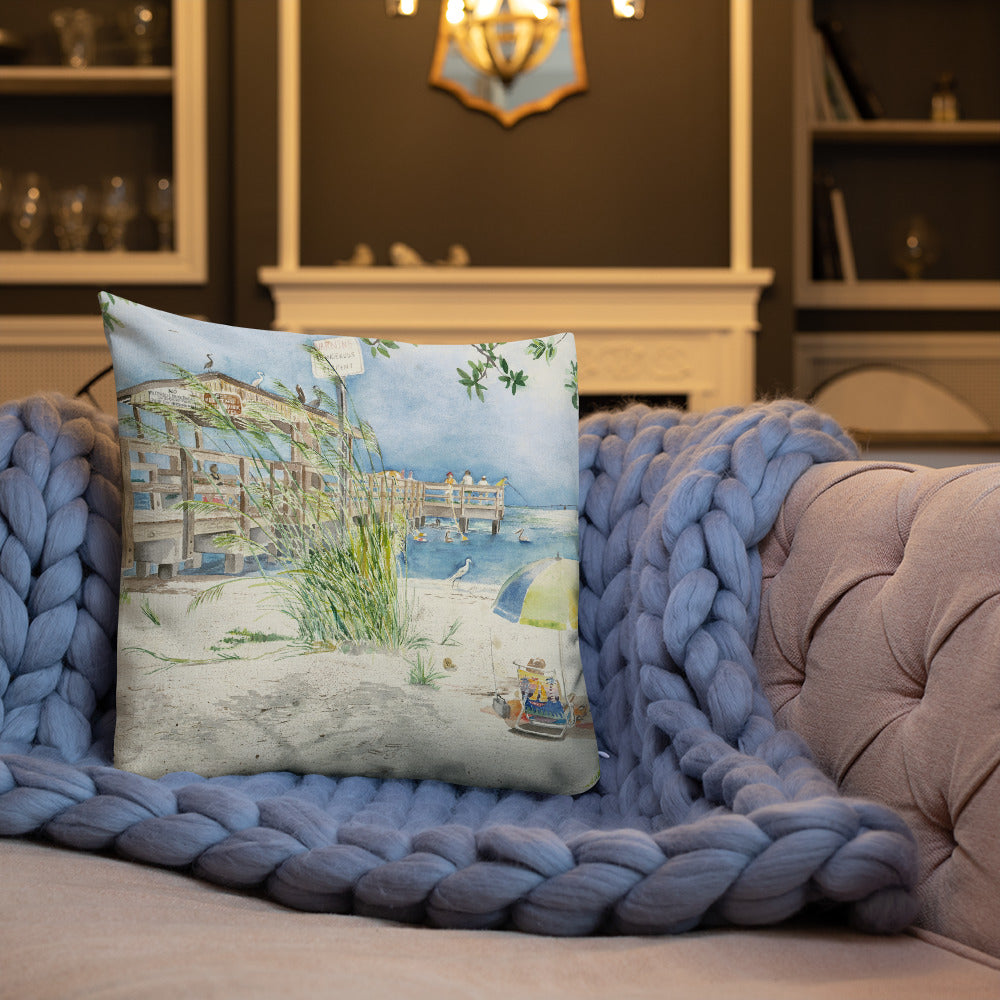 Sanibel Fishing Pier Premium Pillow