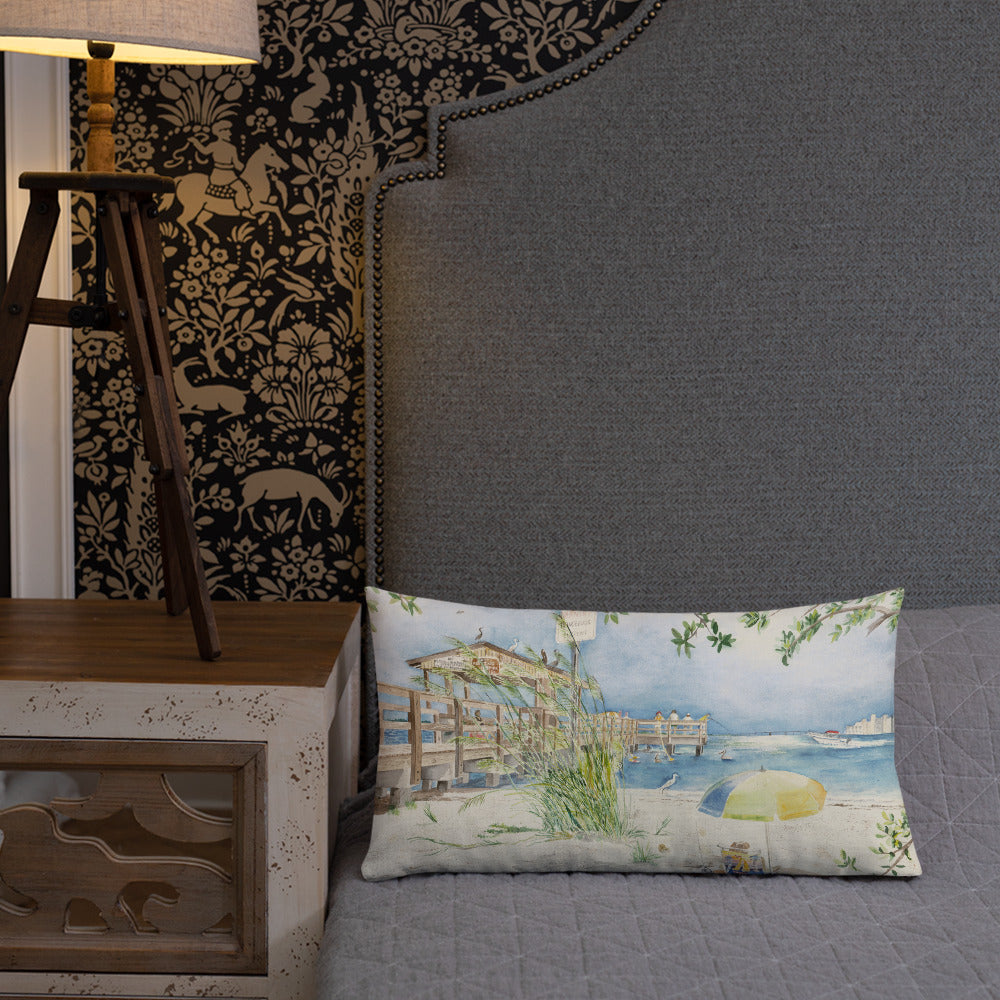 Sanibel Fishing Pier Premium Pillow