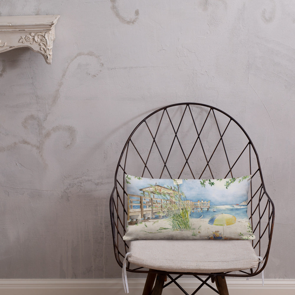 Sanibel Fishing Pier Premium Pillow