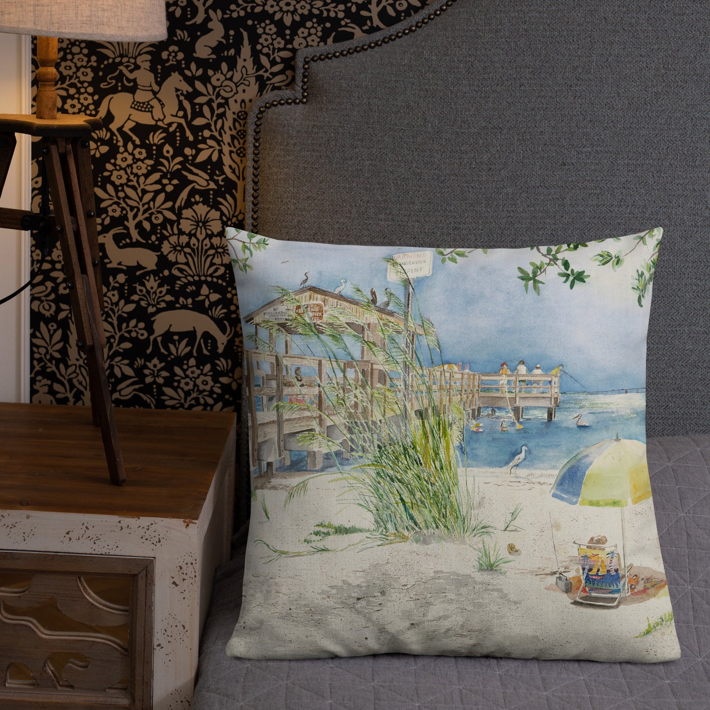 Sanibel Fishing Pier Premium Pillow