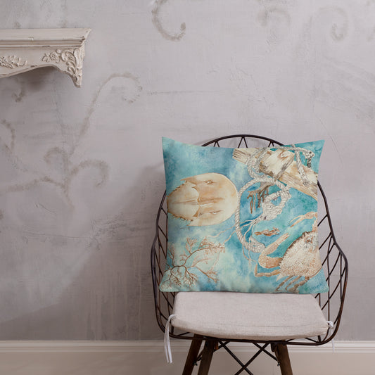 Sanibel Shallow Waters Watercolor Premium Pillow