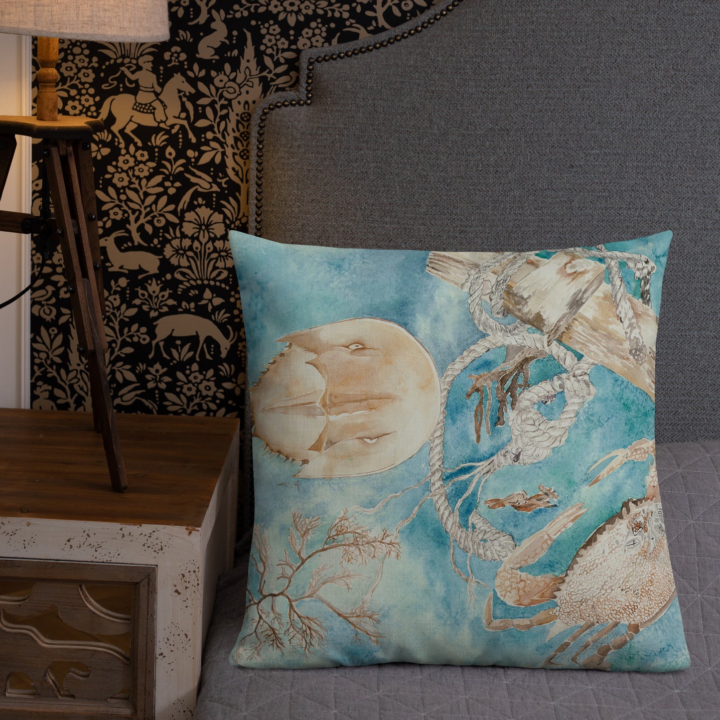 Sanibel Shallow Waters Watercolor Premium Pillow