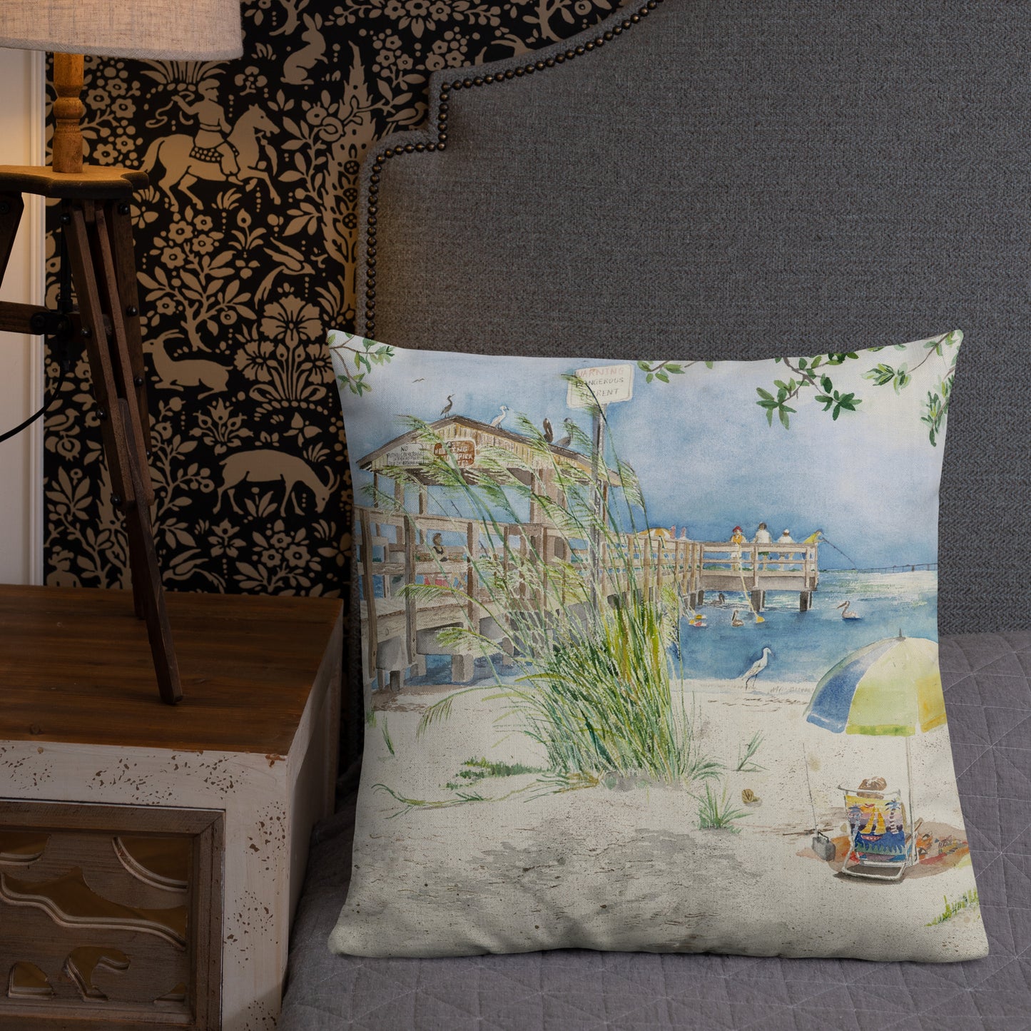 Sanibel Fishing Pier Premium Pillow