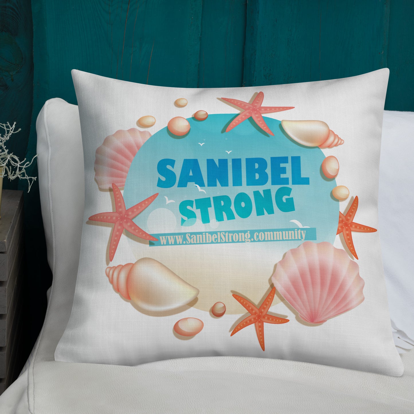 Sanibel Strong Starfish & Seasheslls - Pillow