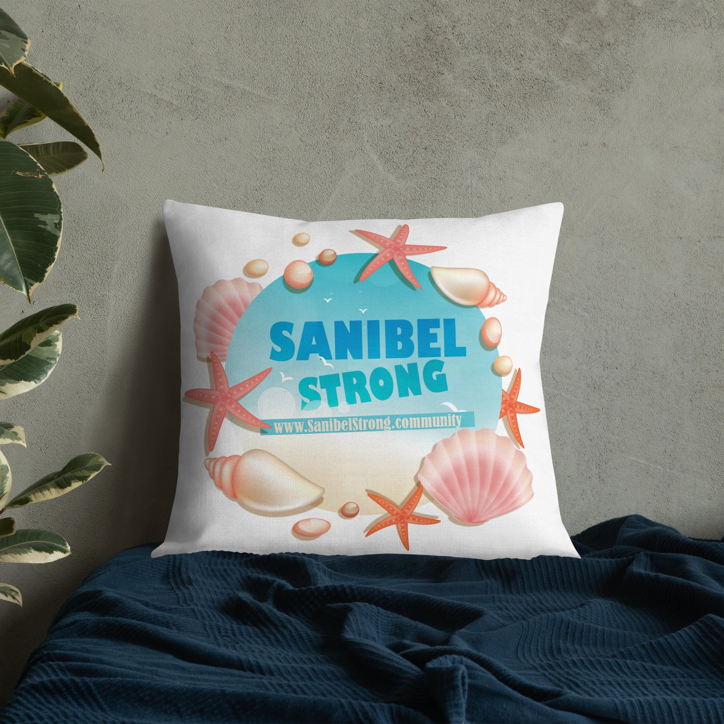 Sanibel Strong Starfish & Seasheslls - Pillow