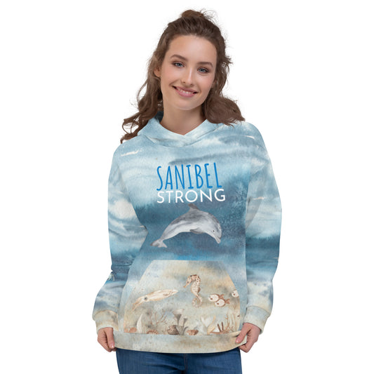 Sanibel Strong Dolphin Hoodie - Sea Life