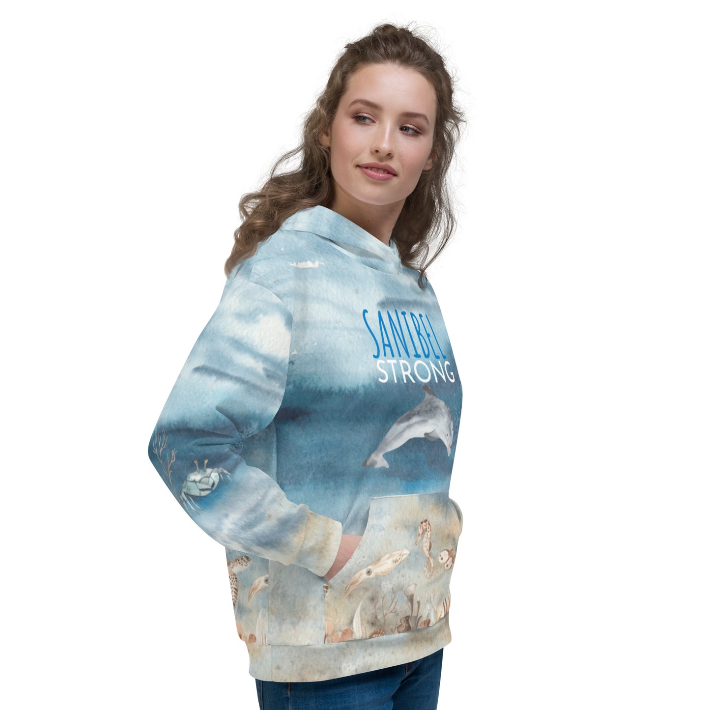 Sanibel Strong Dolphin Hoodie - Sea Life
