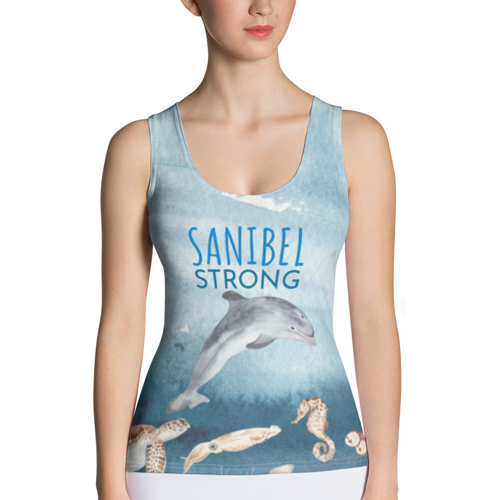 Sanibel Strong Tank Top - Dolphin Sea Life