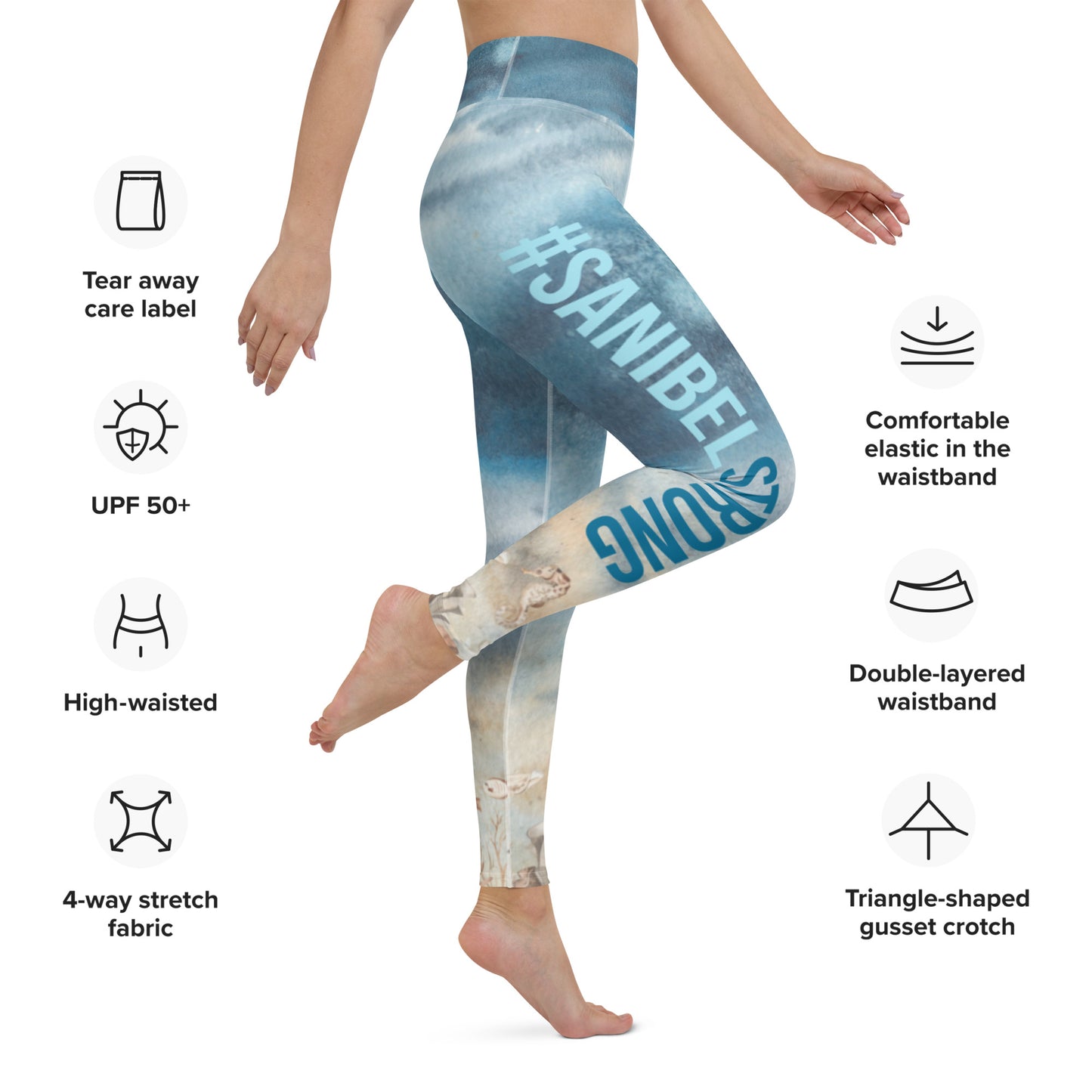 Sea Life Yoga Leggings (#SanibelStrong on side)