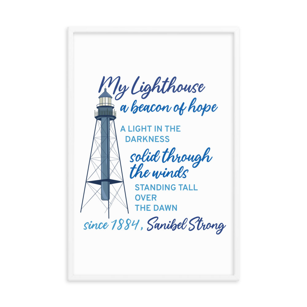 My Lighthouse Poem - Framed Poster