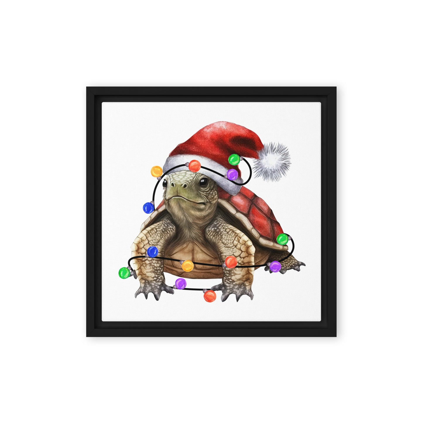 Sanibel Santa Framed Canvas