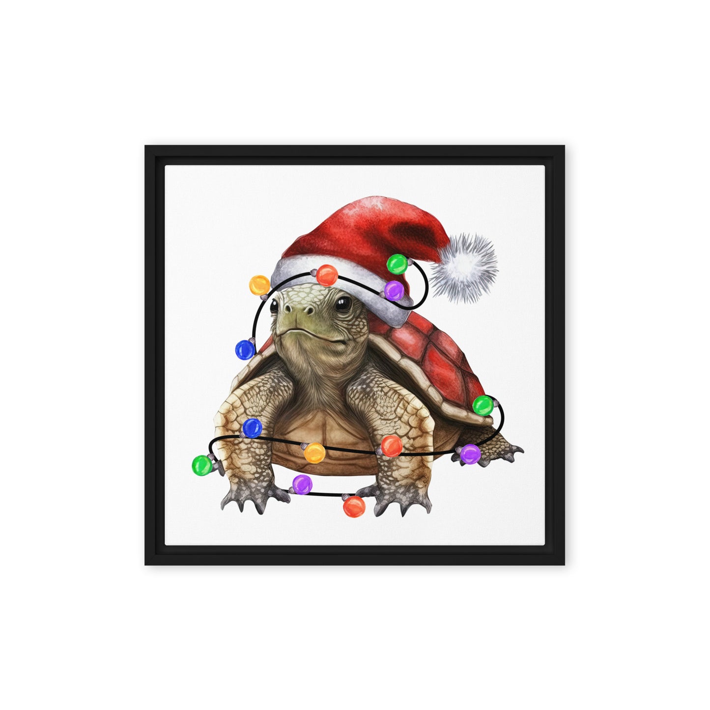 Sanibel Santa Framed Canvas