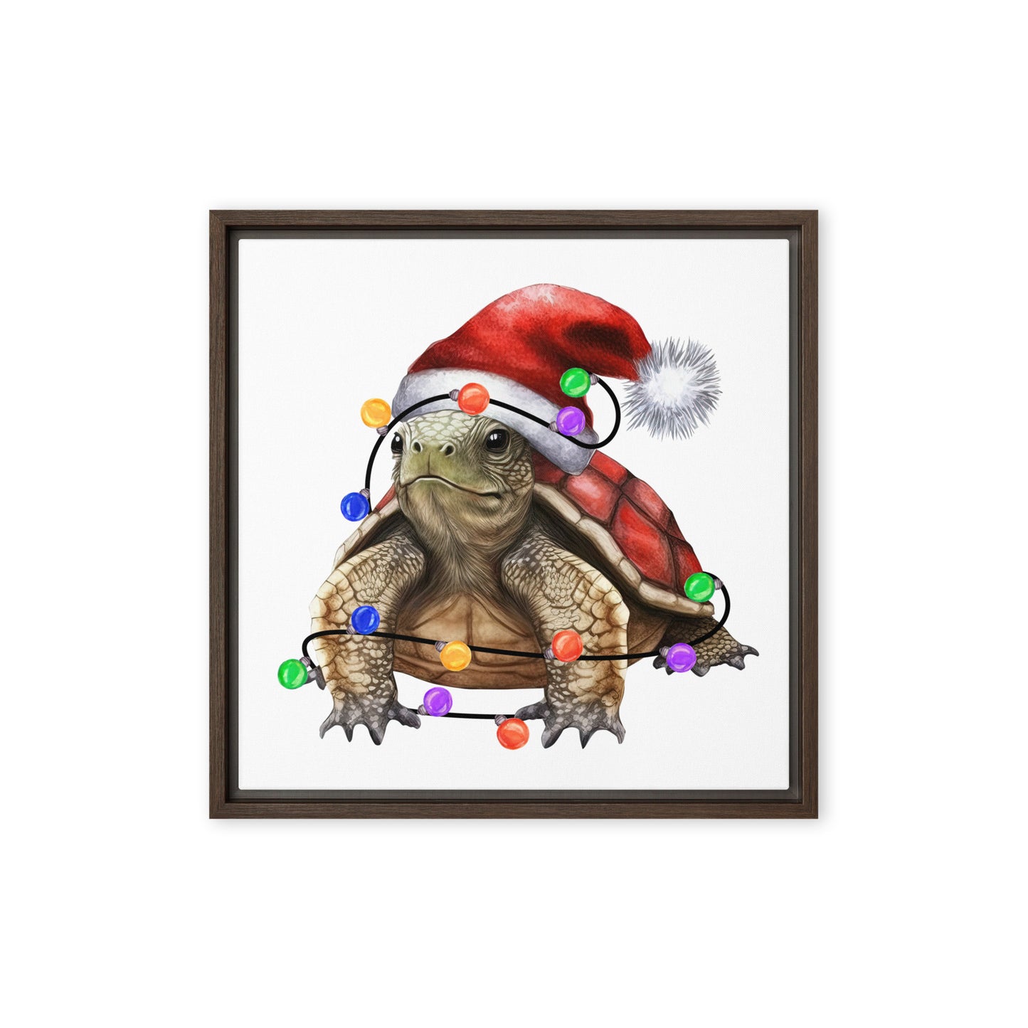 Sanibel Santa Framed Canvas