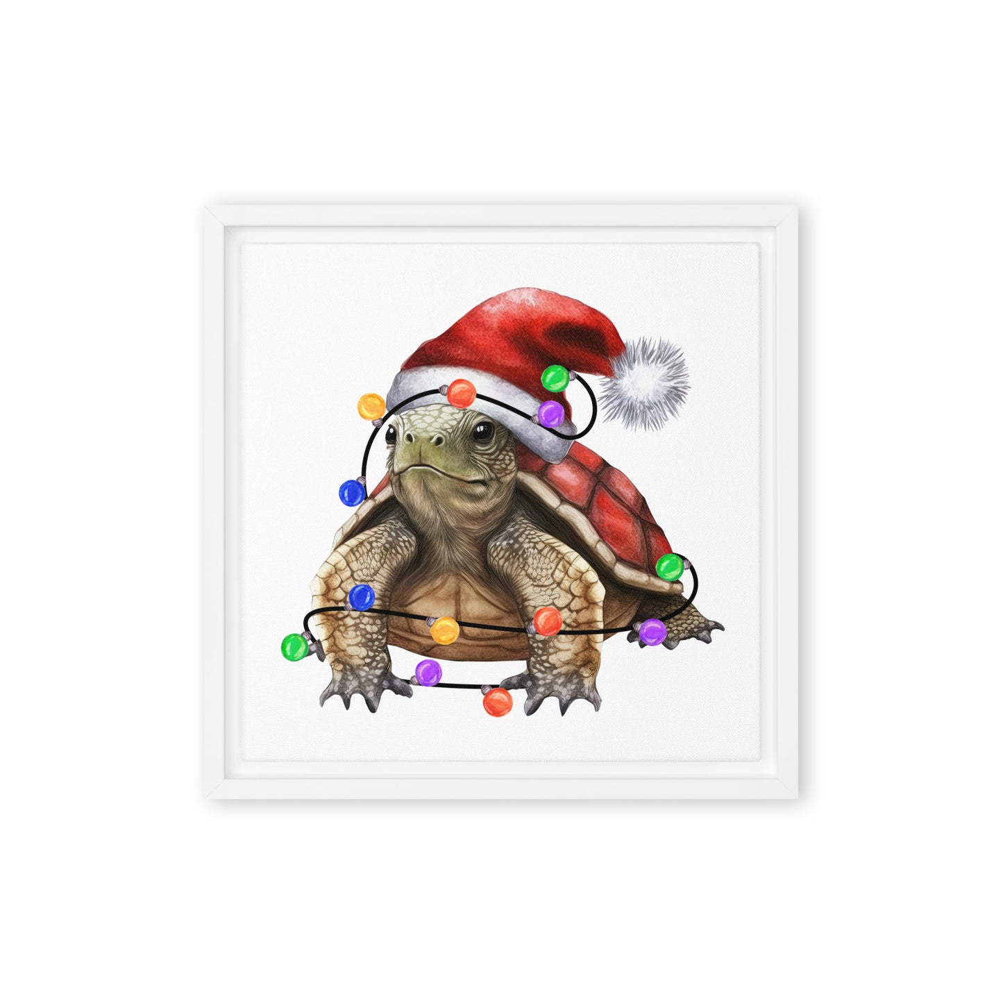 Sanibel Santa Framed Canvas