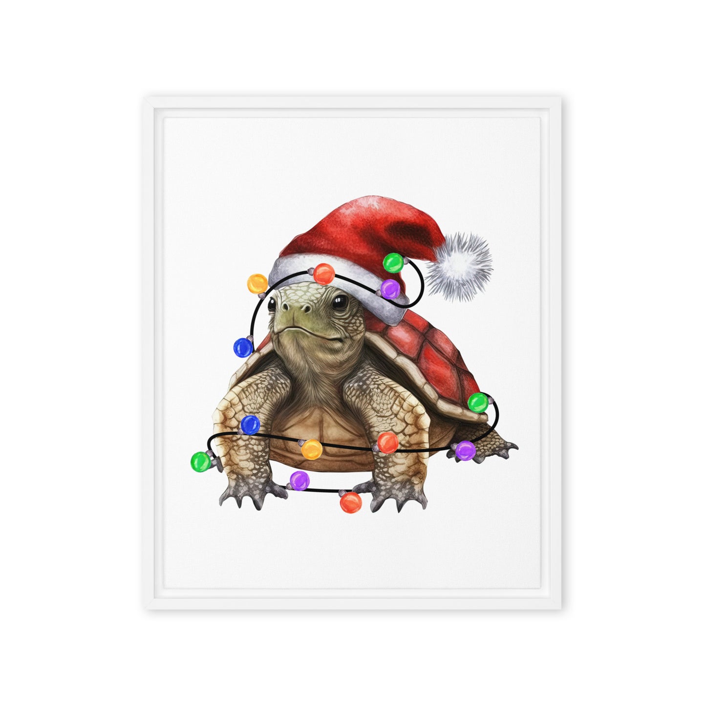 Sanibel Santa Framed Canvas