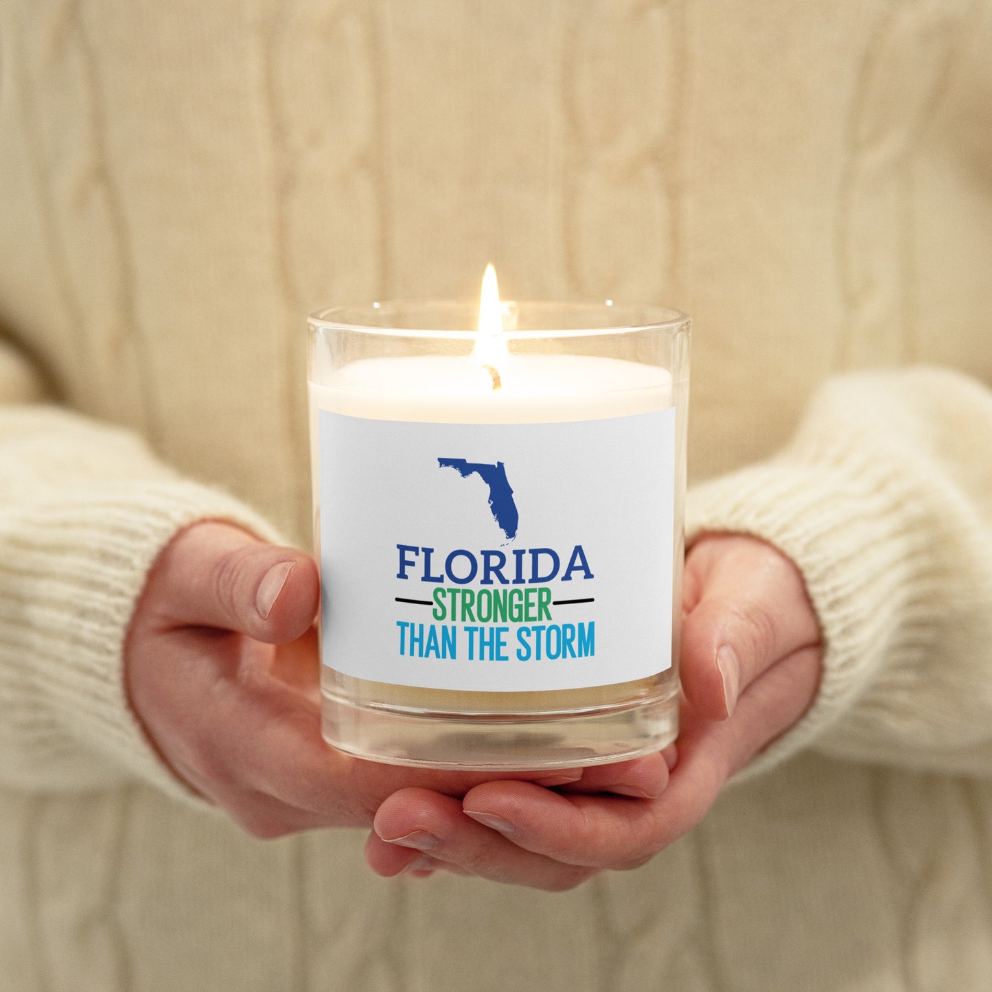 Florida Stronger Than The Storm Candle