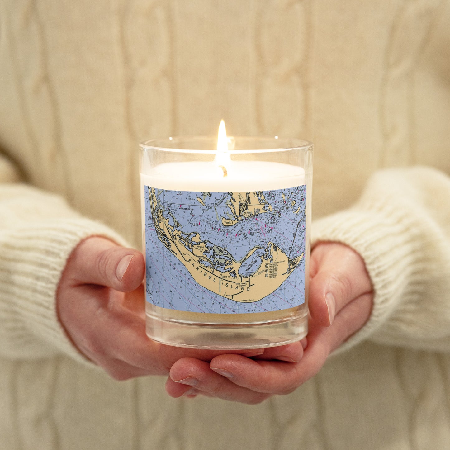Sanibel Map Candle