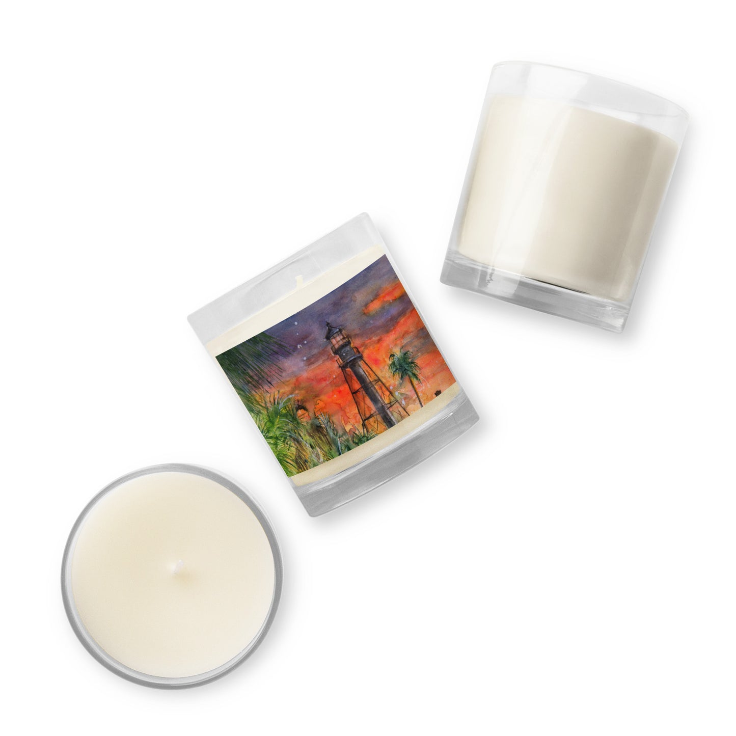 Sanibel Lighthouse Scott Kish Watercolor Candle