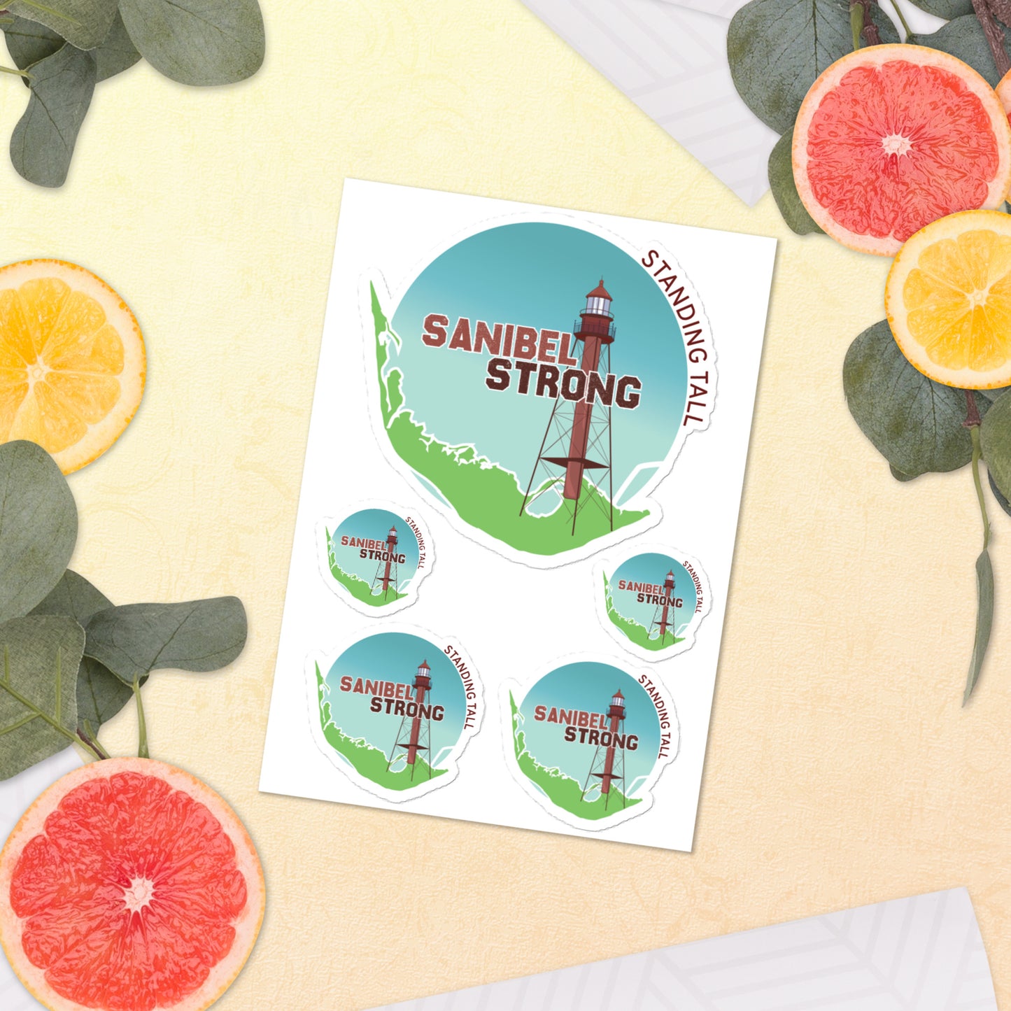 Sanibel Strong Standing Tall Sticker Sheet
