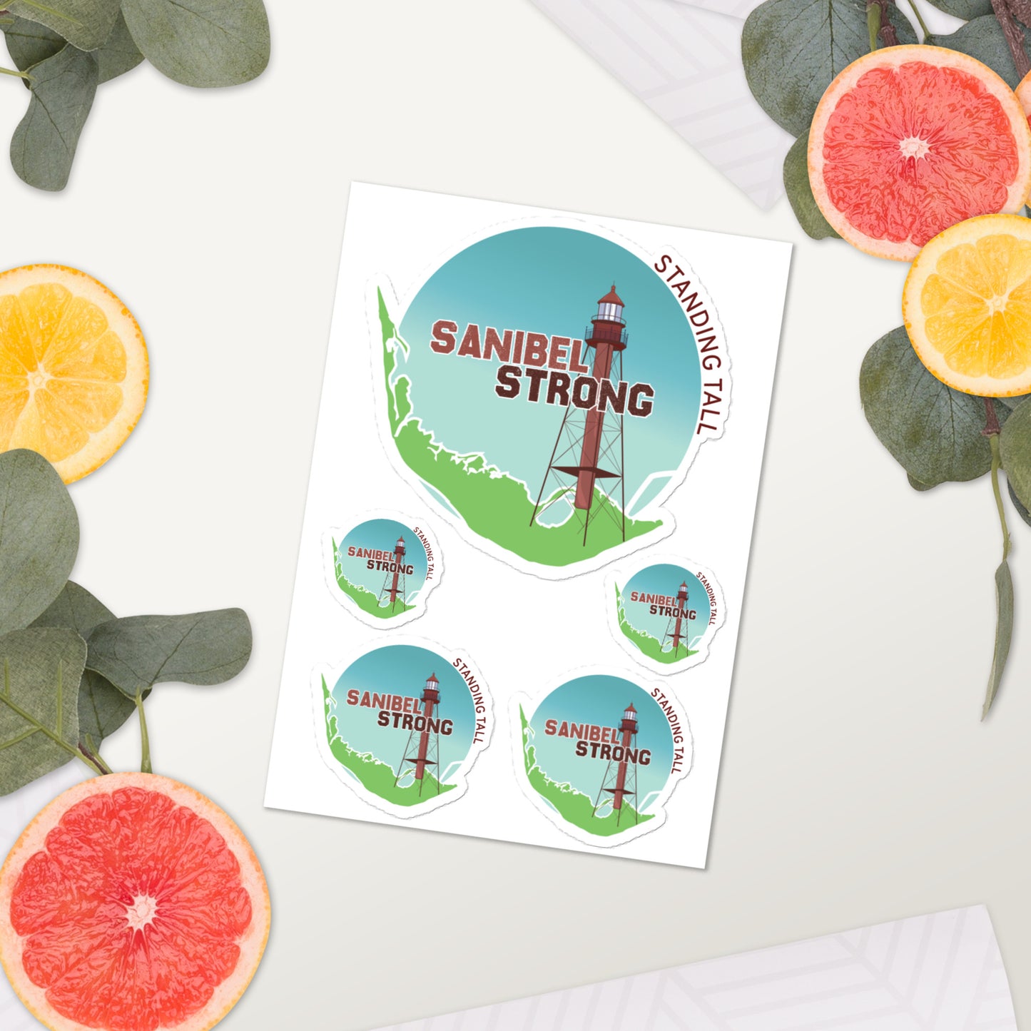 Sanibel Strong Standing Tall Sticker Sheet