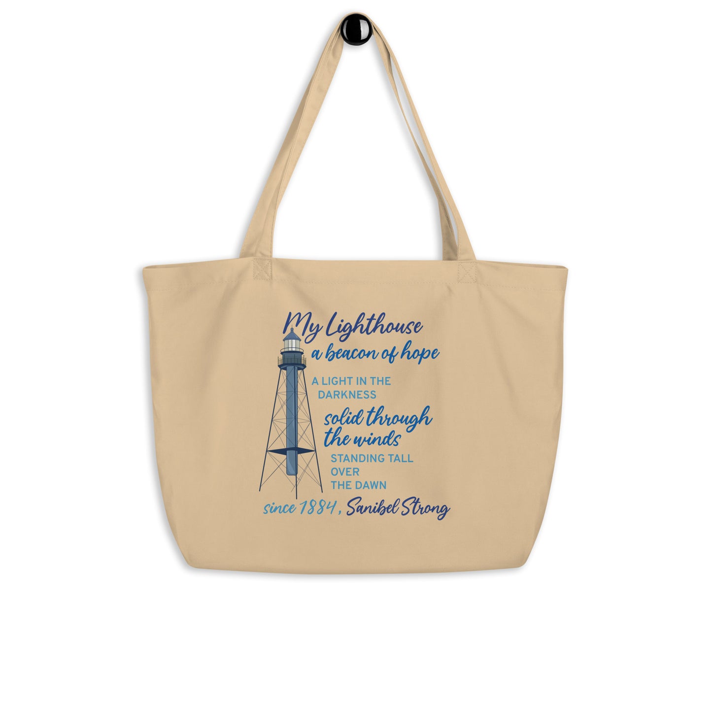 My Lighthouse Poem - Large Tote Bag