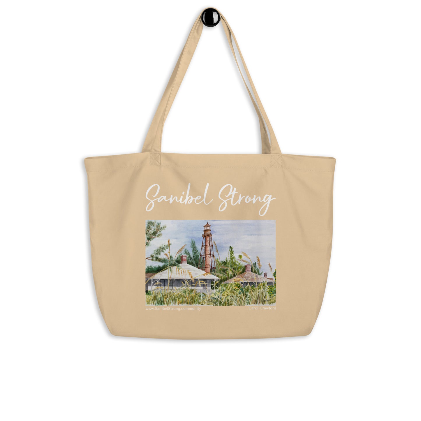 Sanibel Sea Oats Lighthouse Tote Bag