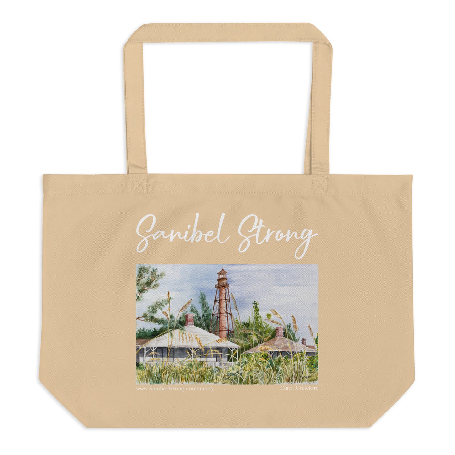 Sanibel Sea Oats Lighthouse Tote Bag