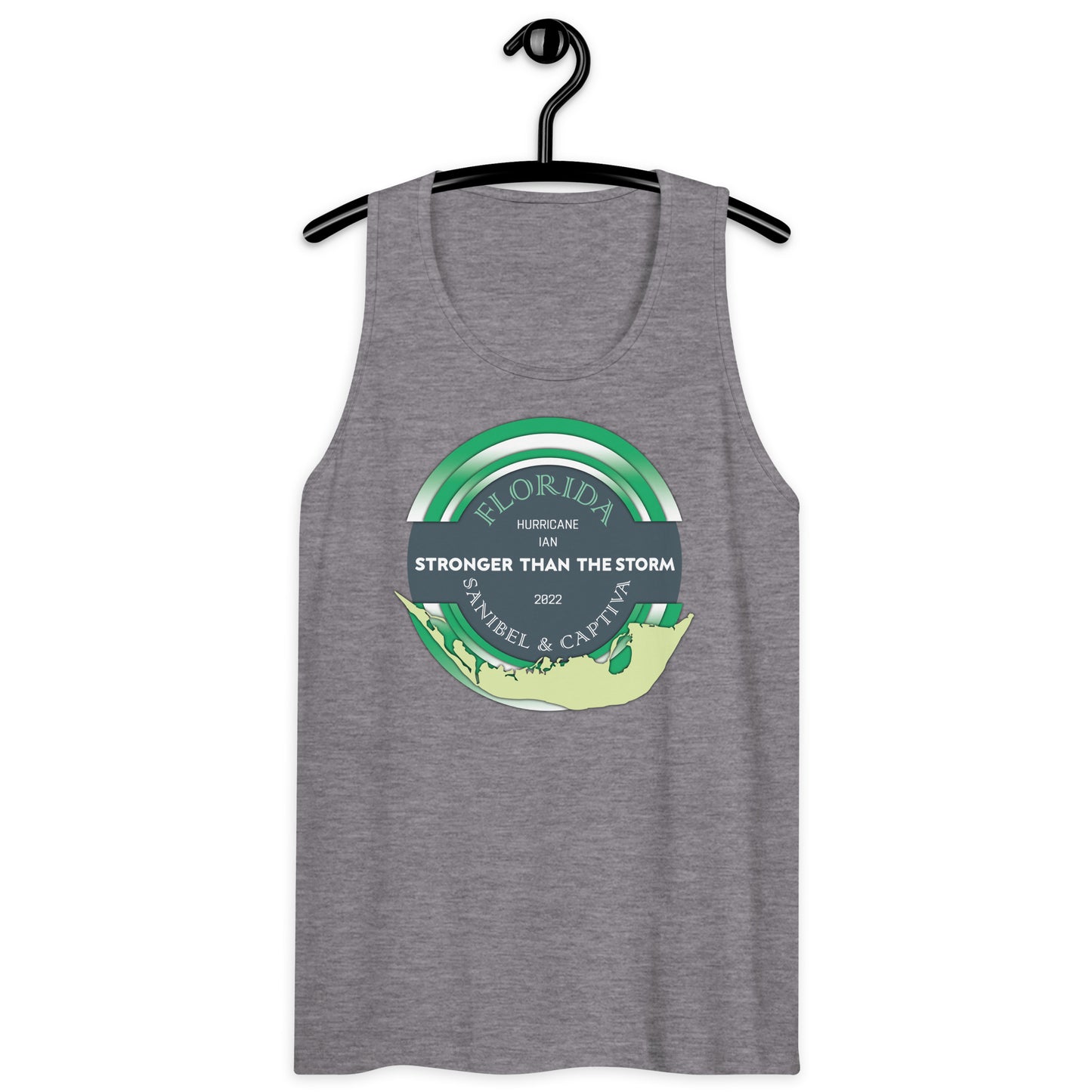 Sanibel Captiva Stronger Than The Storm Men’s Tank Top - True Green Design