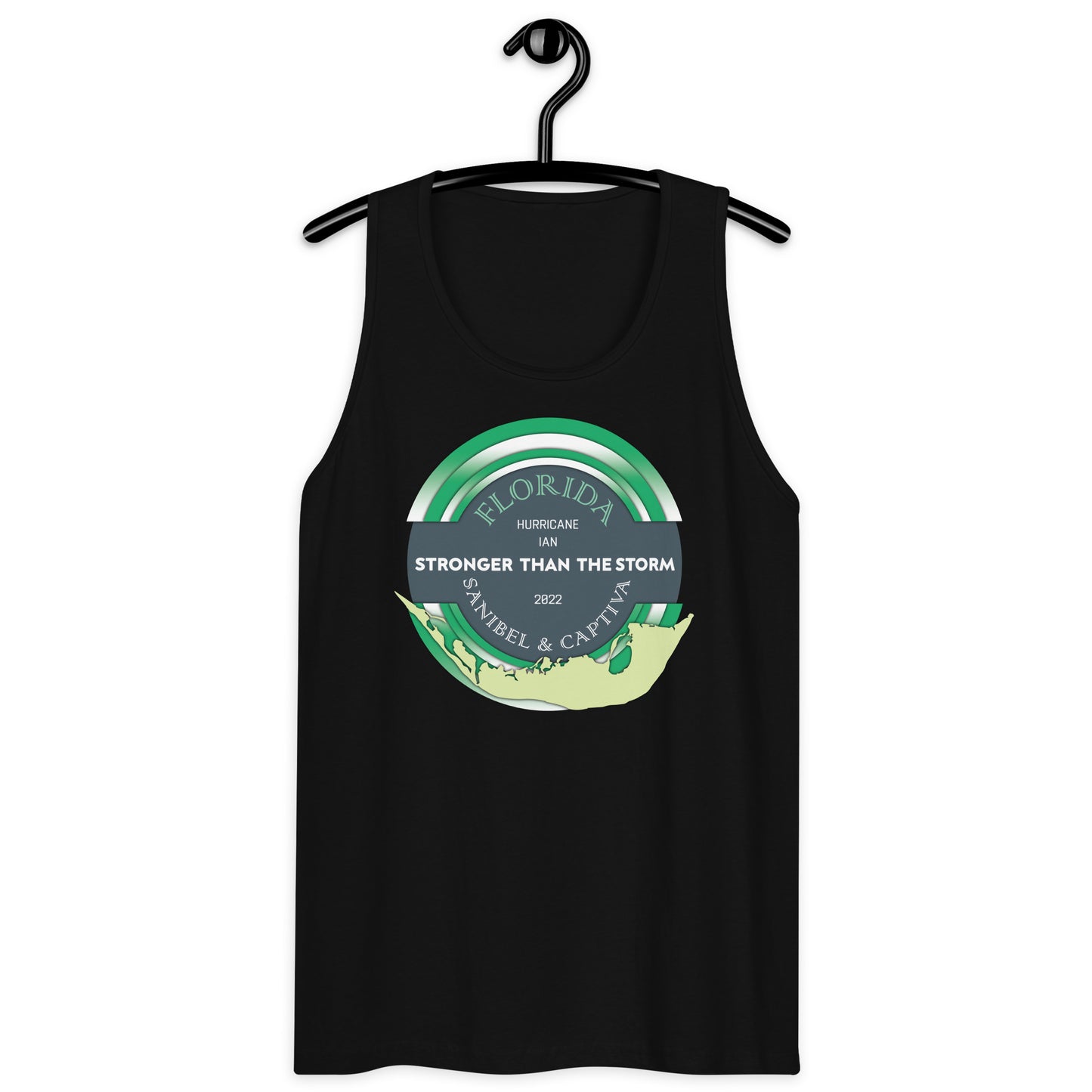 Sanibel Captiva Stronger Than The Storm Men’s Tank Top - True Green Design