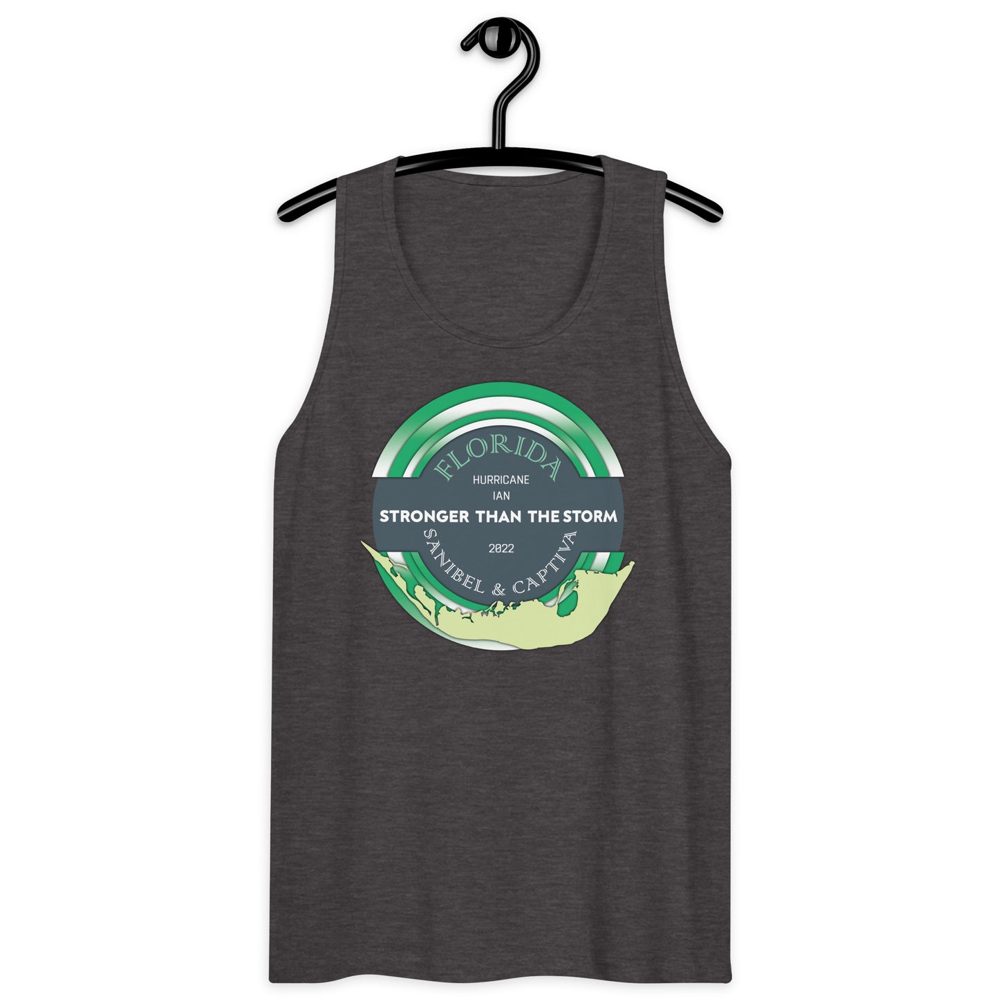 Sanibel Captiva Stronger Than The Storm Men’s Tank Top - True Green Design