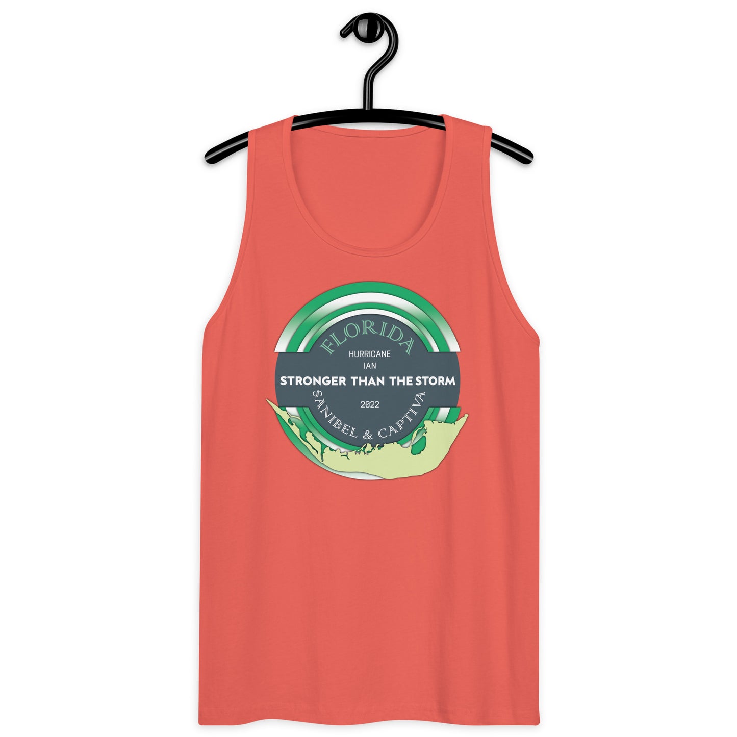 Sanibel Captiva Stronger Than The Storm Men’s Tank Top - True Green Design