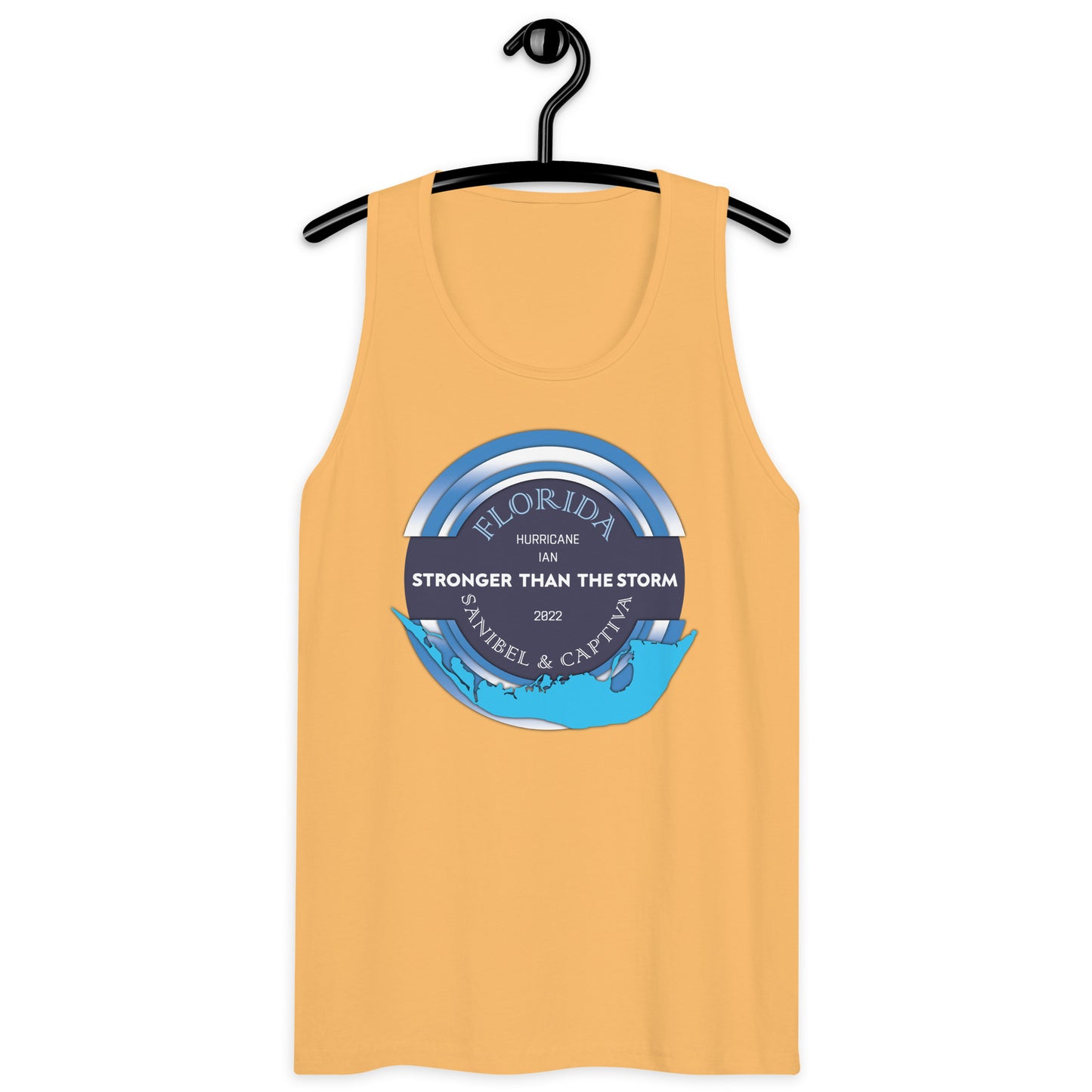 Sanibel Captiva Stronger Than The Storm Men’s Tank Top - Blue Design