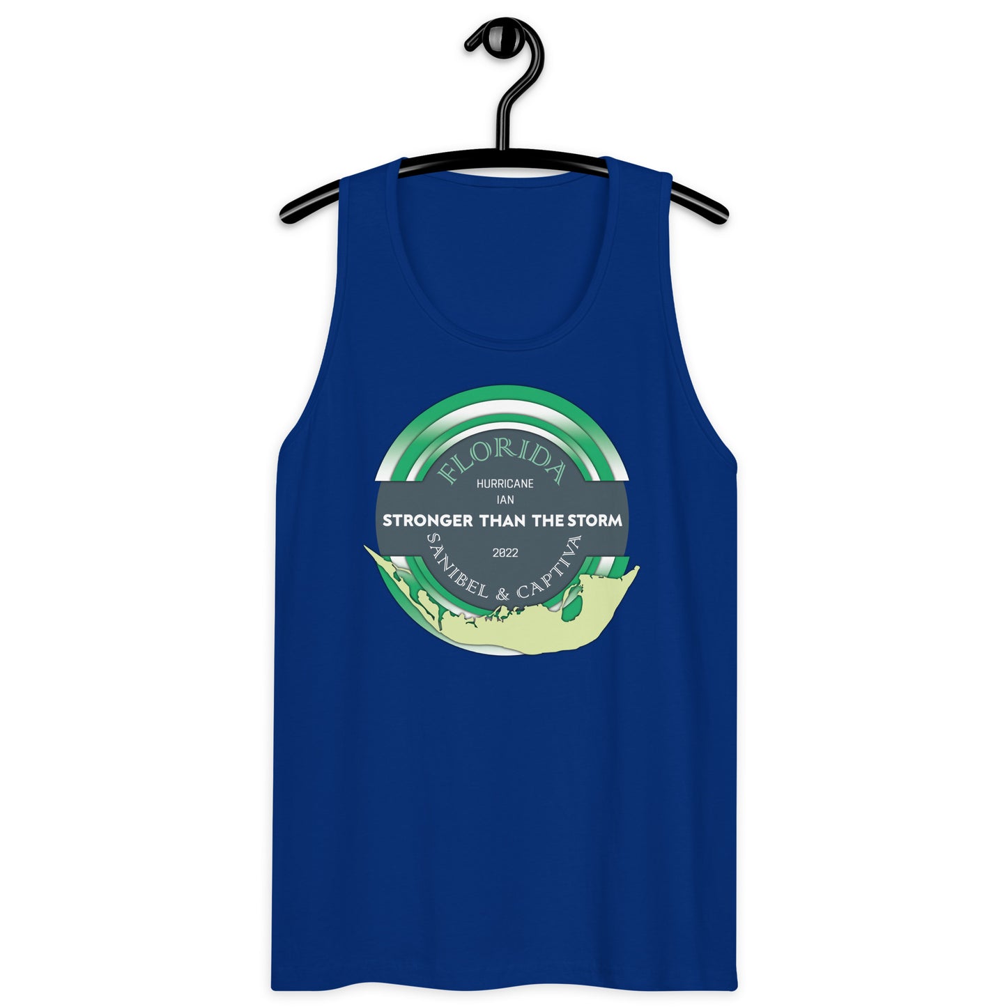 Sanibel Captiva Stronger Than The Storm Men’s Tank Top - True Green Design