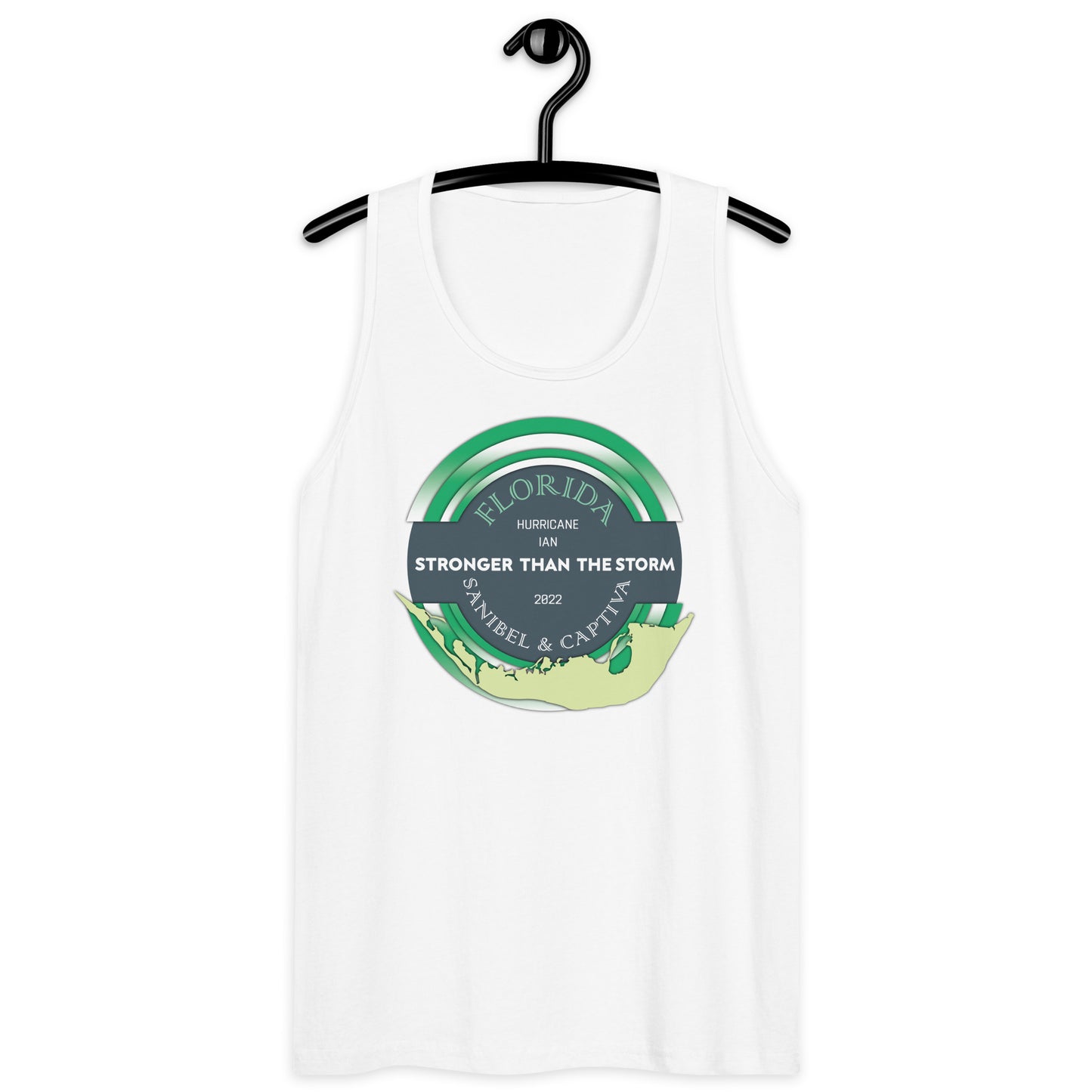 Sanibel Captiva Stronger Than The Storm Men’s Tank Top - True Green Design