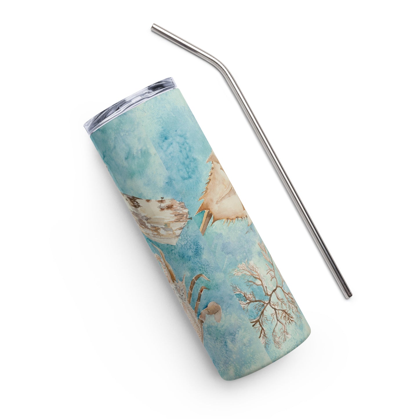 Sanibel Sea Life Carol Crawford Watercolor Tumbler