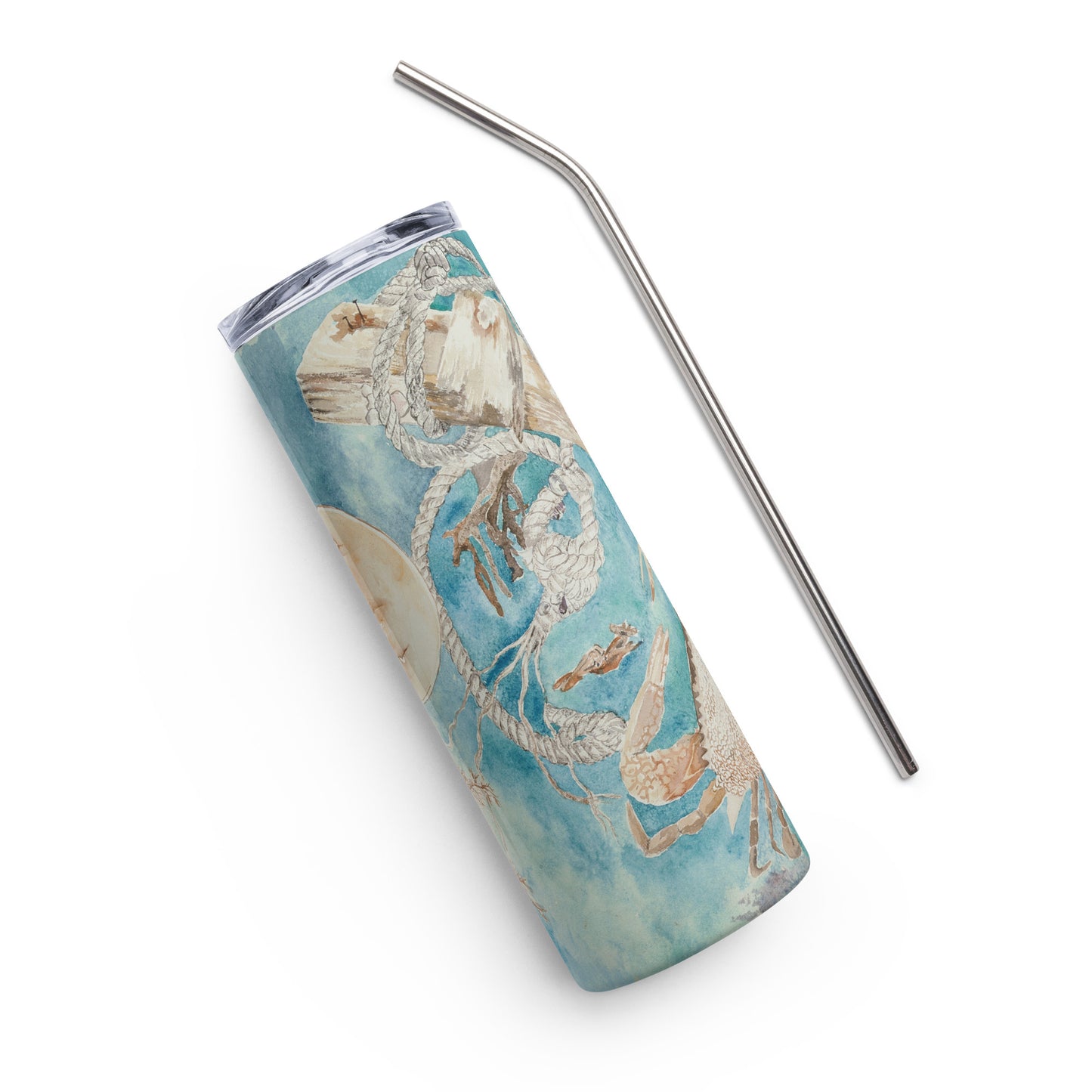 Sanibel Sea Life Carol Crawford Watercolor Tumbler
