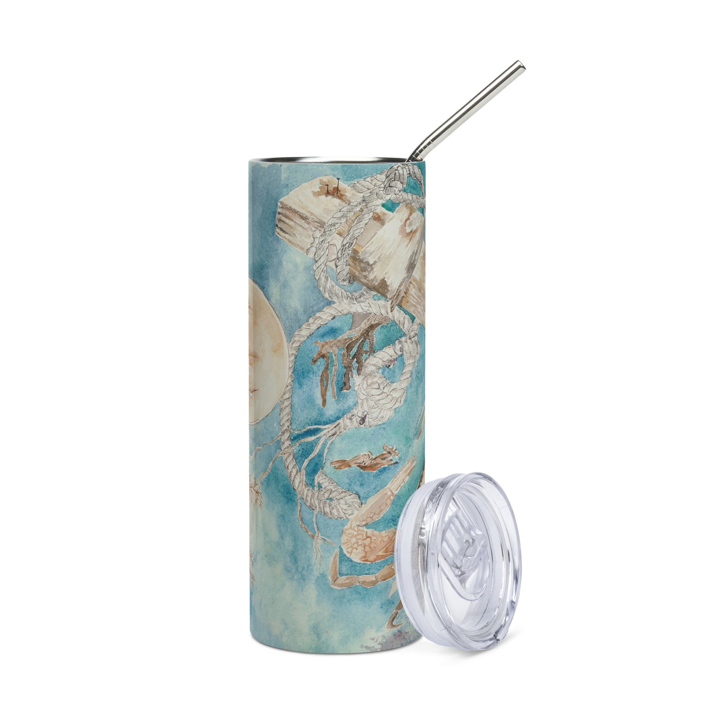 Sanibel Sea Life Carol Crawford Watercolor Tumbler