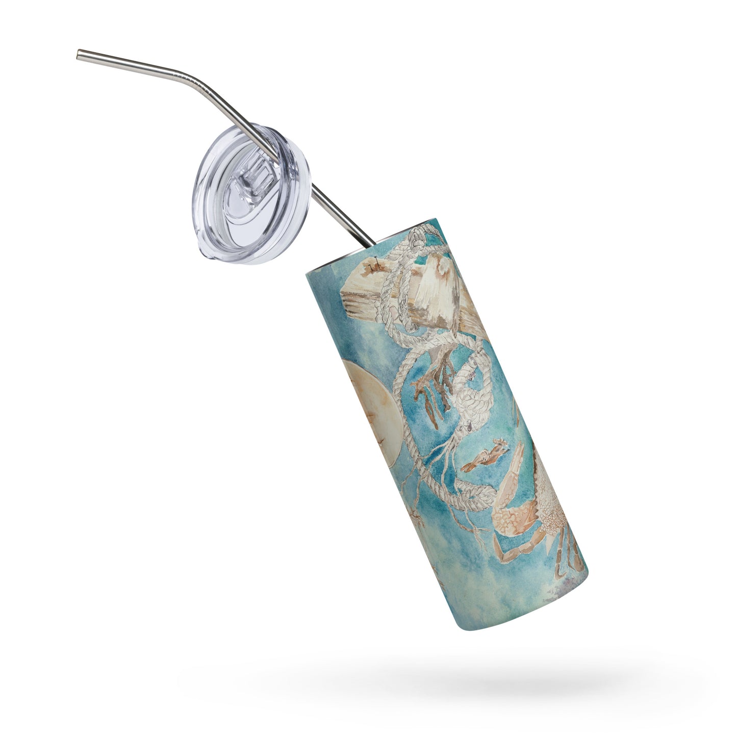 Sanibel Sea Life Carol Crawford Watercolor Tumbler