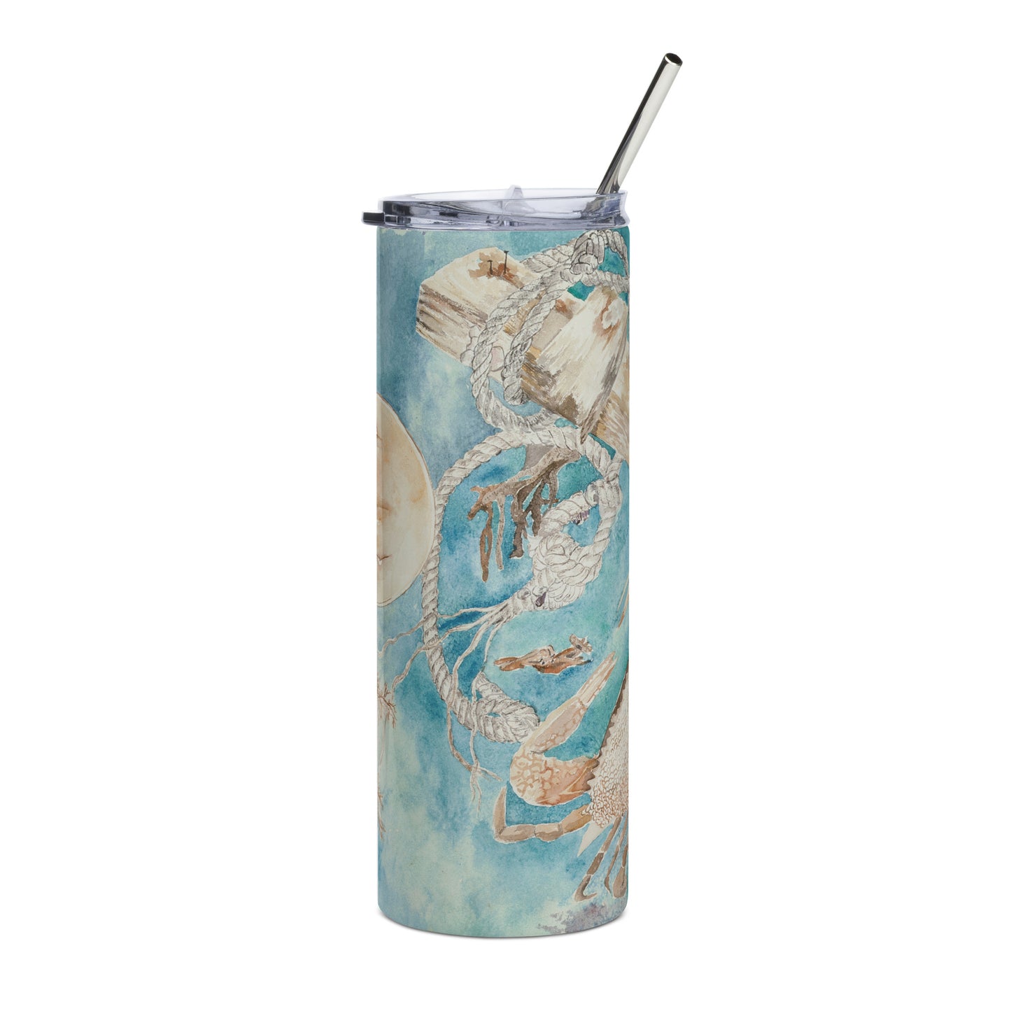 Sanibel Sea Life Carol Crawford Watercolor Tumbler