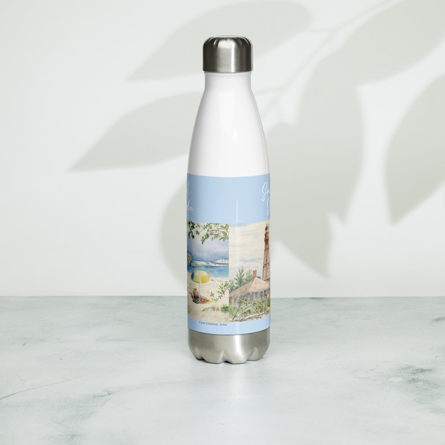 Sanibel Watercolor Water Bottle