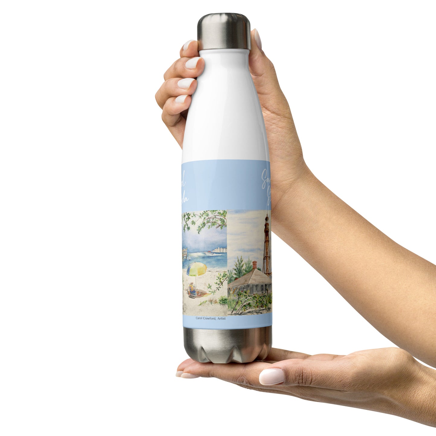 Sanibel Watercolor Water Bottle