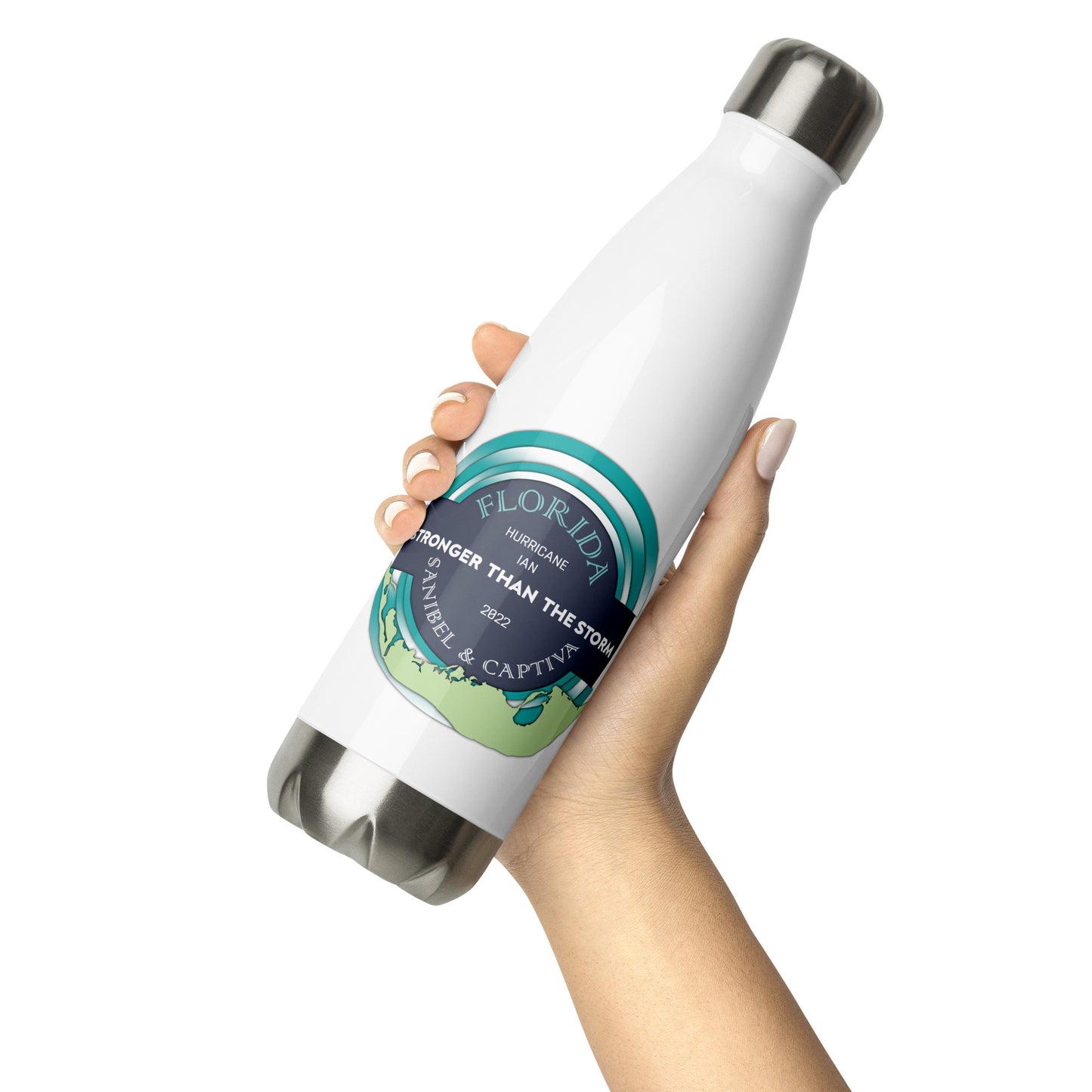 Sanibel Captiva Stronger Than The Storm Water Bottle