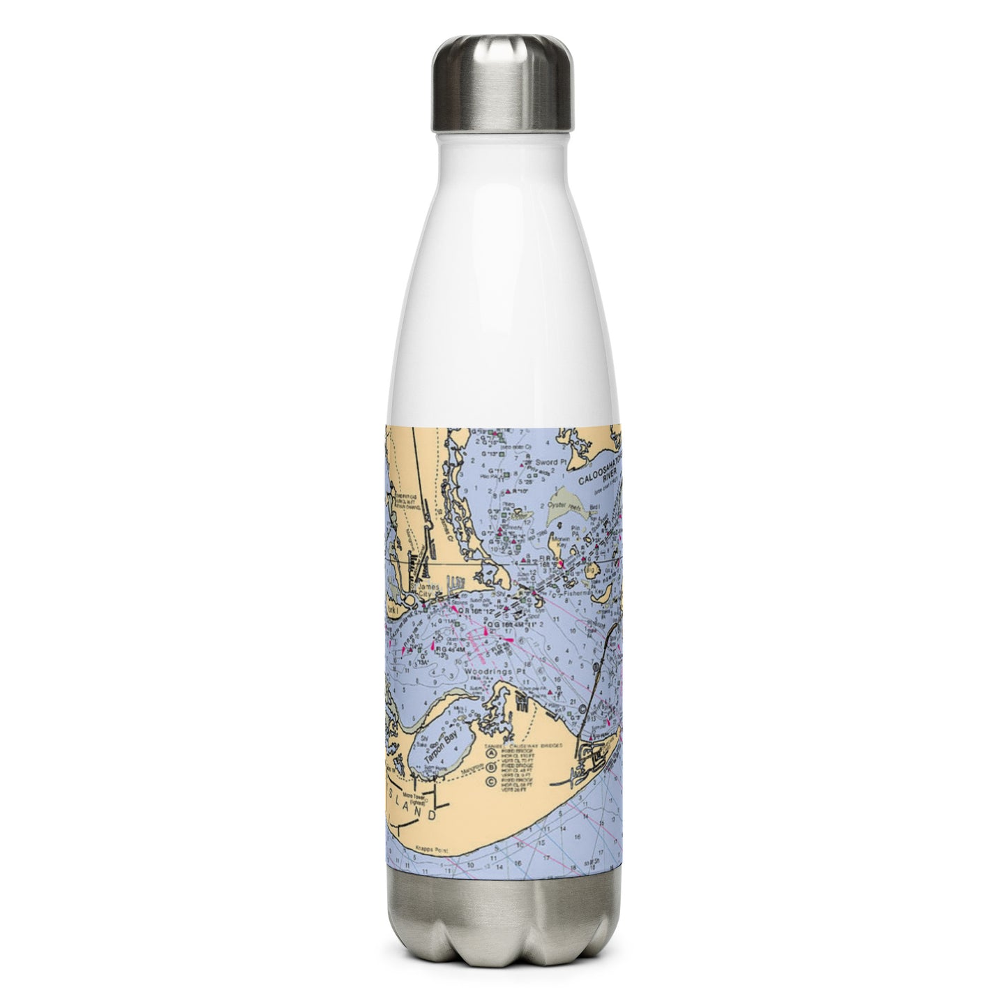 Sanibel Map Water Bottle