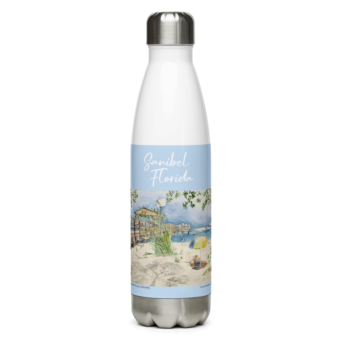 Sanibel Watercolor Water Bottle